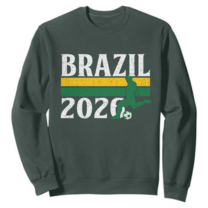 Vintage Brazil 2026 Soccer Player Sweatshirt Retro Brasil Futbol Football Fans Sports Lover