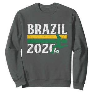 Vintage Brazil 2026 Soccer Player Sweatshirt Retro Brasil Futbol Football Fans Sports Lover