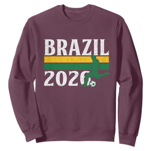 Vintage Brazil 2026 Soccer Player Sweatshirt Retro Brasil Futbol Football Fans Sports Lover
