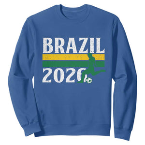 Vintage Brazil 2026 Soccer Player Sweatshirt Retro Brasil Futbol Football Fans Sports Lover