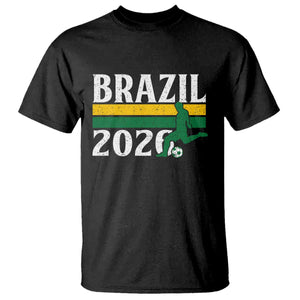 Vintage Brazil 2026 Soccer Player T Shirt Retro Brasil Futbol Football Fans Sports Lover