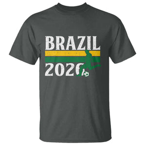Vintage Brazil 2026 Soccer Player T Shirt Retro Brasil Futbol Football Fans Sports Lover