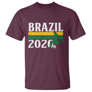Vintage Brazil 2026 Soccer Player T Shirt Retro Brasil Futbol Football Fans Sports Lover