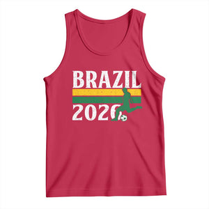 Vintage Brazil 2026 Soccer Player Tank Top Retro Brasil Futbol Football Fans Sports Lover