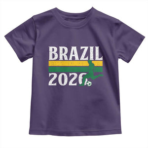 Vintage Brazil 2026 Soccer Player Toddler T Shirt Retro Brasil Futbol Football Fans Sports Lover