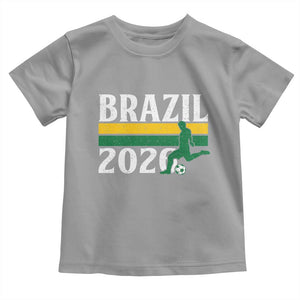 Vintage Brazil 2026 Soccer Player Toddler T Shirt Retro Brasil Futbol Football Fans Sports Lover