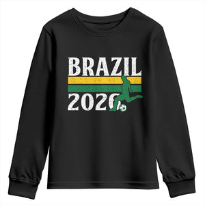 Vintage Brazil 2026 Soccer Player Youth Sweatshirt Retro Brasil Futbol Football Fans Sports Lover