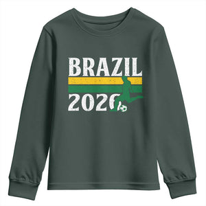 Vintage Brazil 2026 Soccer Player Youth Sweatshirt Retro Brasil Futbol Football Fans Sports Lover