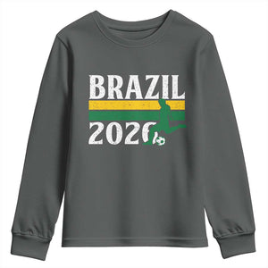 Vintage Brazil 2026 Soccer Player Youth Sweatshirt Retro Brasil Futbol Football Fans Sports Lover