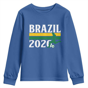 Vintage Brazil 2026 Soccer Player Youth Sweatshirt Retro Brasil Futbol Football Fans Sports Lover