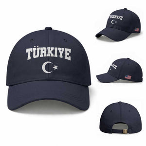 Vintage Proud Türkiye Flag Crescent and Star Baseball Cap Patriotic Turkish Turkey Heritage Pride