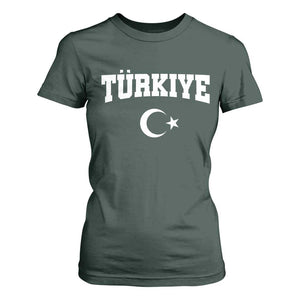 Vintage Proud Türkiye Flag Crescent and Star T Shirt For Women Patriotic Turkish Turkey Heritage Pride