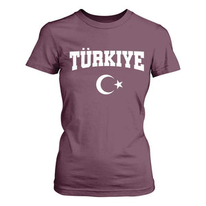 Vintage Proud Türkiye Flag Crescent and Star T Shirt For Women Patriotic Turkish Turkey Heritage Pride