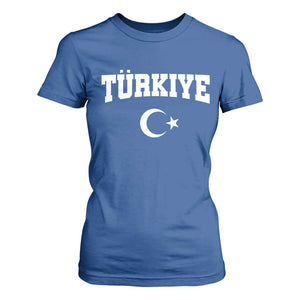 Vintage Proud Türkiye Flag Crescent and Star T Shirt For Women Patriotic Turkish Turkey Heritage Pride