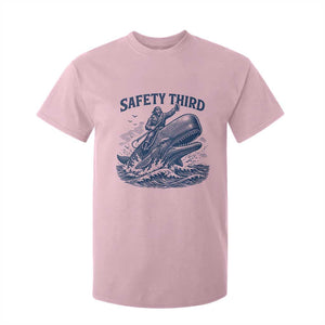 Funny Safety Third Captain Riding Sperm Whale T Shirt For Kid Vintage Nautical Ocean Fishing Humor