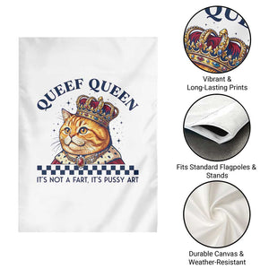 Queef Queen Its Not A Fart Royal Cat Garden Flag Funny Adult Humor Gag Graphic