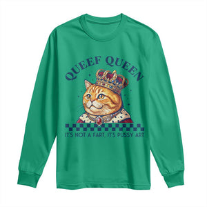 Queef Queen Its Not A Fart Royal Cat Long Sleeve Shirt Funny Adult Humor Gag Graphic