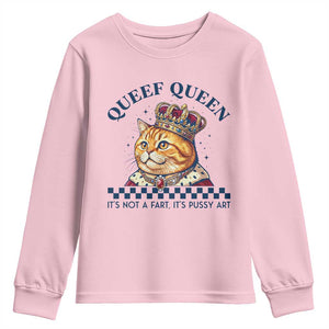 Queef Queen Its Not A Fart Royal Cat Youth Sweatshirt Funny Adult Humor Gag Graphic