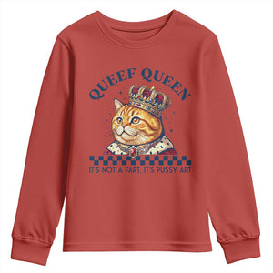 Queef Queen Its Not A Fart Royal Cat Youth Sweatshirt Funny Adult Humor Gag Graphic