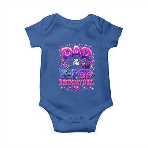 Dad Of The KPop Birthday Girl Glossy Balloon Music Lover Baby Onesie Cute Family Matching Party Graphic