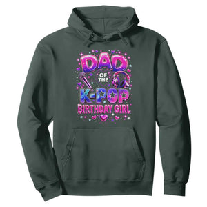 Dad Of The KPop Birthday Girl Glossy Balloon Music Lover Hoodie Cute Family Matching Party Graphic
