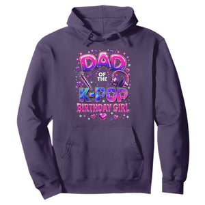 Dad Of The KPop Birthday Girl Glossy Balloon Music Lover Hoodie Cute Family Matching Party Graphic