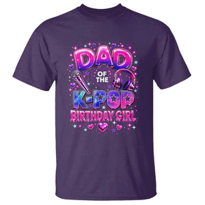 Dad Of The KPop Birthday Girl Glossy Balloon Music Lover T Shirt Cute Family Matching Party Graphic
