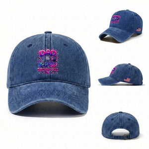Dad Of The KPop Birthday Girl Glossy Balloon Music Lover Washed Cotton Baseball Cap Cute Family Matching Party Graphic