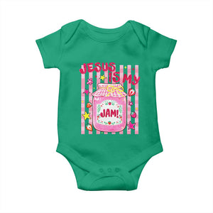 Cute Christian Faith Preppy Graphic Baby Onesie Jesus Is My Jam Strawberry Fruit Jar