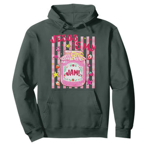 Cute Christian Faith Preppy Graphic Hoodie Jesus Is My Jam Strawberry Fruit Jar