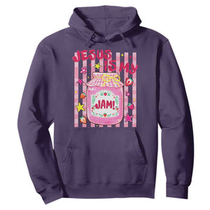 Cute Christian Faith Preppy Graphic Hoodie Jesus Is My Jam Strawberry Fruit Jar