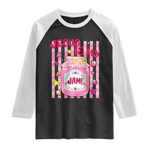 Cute Christian Faith Preppy Graphic Raglan Shirt Jesus Is My Jam Strawberry Fruit Jar