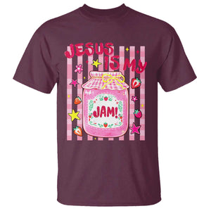 Cute Christian Faith Preppy Graphic T Shirt Jesus Is My Jam Strawberry Fruit Jar