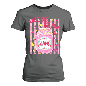 Cute Christian Faith Preppy Graphic T Shirt For Women Jesus Is My Jam Strawberry Fruit Jar
