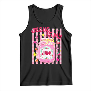 Cute Christian Faith Preppy Graphic Tank Top Jesus Is My Jam Strawberry Fruit Jar