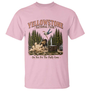 Do Not Pet The Fluffy Cows Yellowstone National Park T Shirt Funny Vintage Bison Tourist Attack Graphic