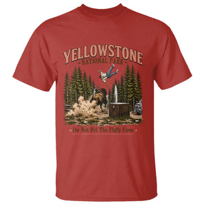 Do Not Pet The Fluffy Cows Yellowstone National Park T Shirt Funny Vintage Bison Tourist Attack Graphic