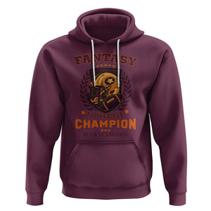 Fantasy Football Hoodie Funny Championship Champ Champion Trophy TS02 Maroon Printyourwear
