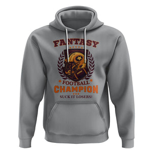 Fantasy Football Hoodie Funny Championship Champ Champion Trophy TS02 Sport Gray Printyourwear