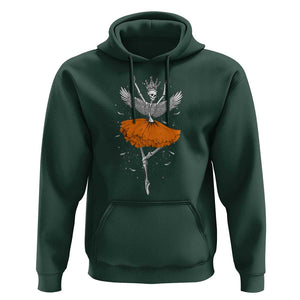Skeleton Ballerina Tutu Ballet Dance Girl Dancing Skeleton Halloween Costume Girls Hoodie TS02 Dark Forest Green Print Your Wear