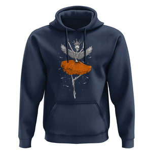 Skeleton Ballerina Tutu Ballet Dance Girl Dancing Skeleton Halloween Costume Girls Hoodie TS02 Navy Print Your Wear