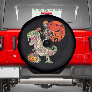Football Skeleton Spare Tire Cover American Football Halloween Skeleton Riding Dinosaur Football Fan TS02 Black Print Your Wear