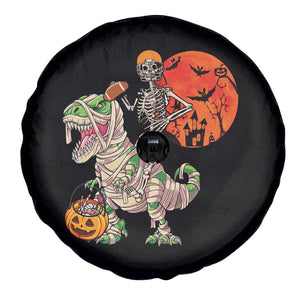 Football Skeleton Spare Tire Cover American Football Halloween Skeleton Riding Dinosaur Football Fan TS02 Print Your Wear
