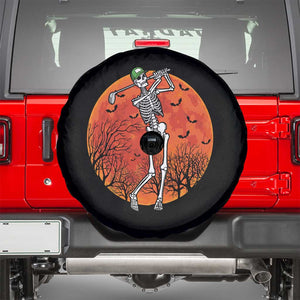 Golfing Skeleton Spare Tire Cover Funny Golf Skeleton Golf Lover Golfer Halloween Costume TS02 Black Print Your Wear