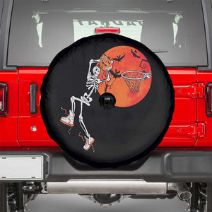 Basketball Skeleton Spare Tire Cover Halloween Basketball Lover Scary Night TS02 Black Print Your Wear