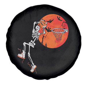 Basketball Skeleton Spare Tire Cover Halloween Basketball Lover Scary Night TS02 Print Your Wear