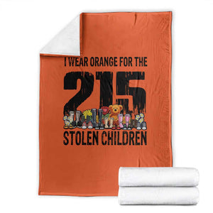 I Wear Orange For The 215 Stolen Children Throw Blanket Native Child Tribute 215 Memorial Awareness TS02 Orange Print Your Wear