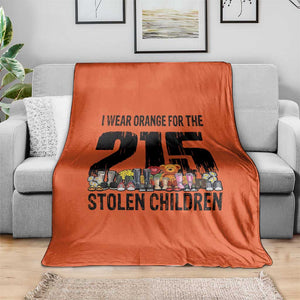 I Wear Orange For The 215 Stolen Children Throw Blanket Native Child Tribute 215 Memorial Awareness TS02 Print Your Wear