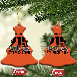 I Wear Orange For The 215 Stolen Children Christmas Ceramic Ornament Native Child Tribute 215 Memorial Awareness TS02 Christmas Tree Orange Print Your Wear