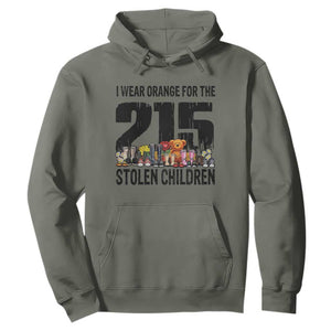 I Wear Orange For The 215 Stolen Children Hoodie Native Child Tribute 215 Memorial Awareness TS02 Military Green Print Your Wear